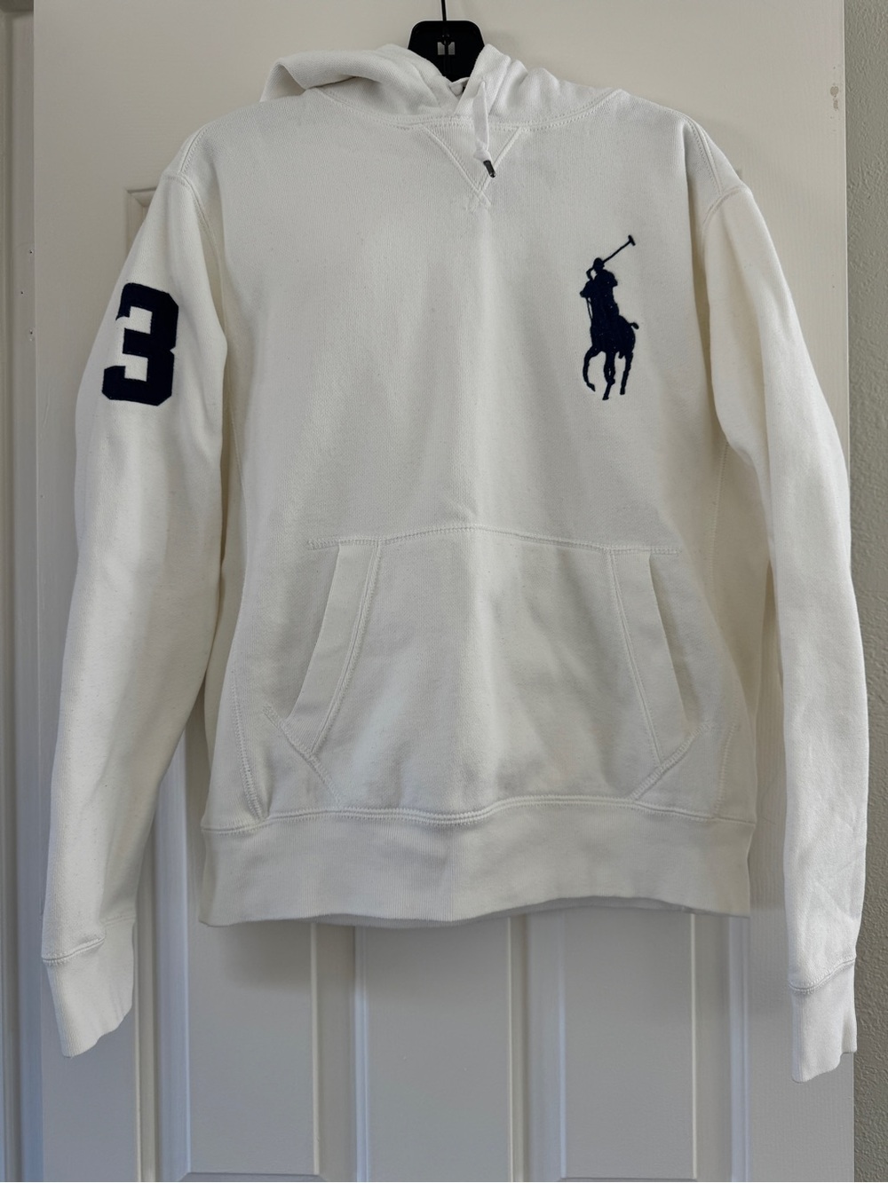 Polo Ralph Lauren Big Pony White Pullover Hoodie Size S - Picture 3 of 11